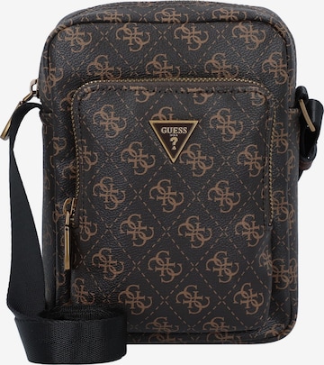 Sac à bandoulière 'MILANO XBODY W FRONT POCKET' GUESS en marron : devant