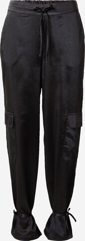 BZR Regular Cargo Pants in Black: front