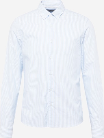 Calvin Klein - Slim Fit Camisa clássica em azul: frente
