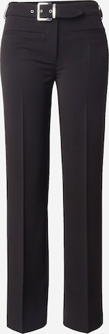 Hoermanseder Loose fit Trousers with creases in Black: front