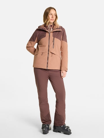 ZIENER Slim fit Outdoor Pants 'TILLA' in Brown