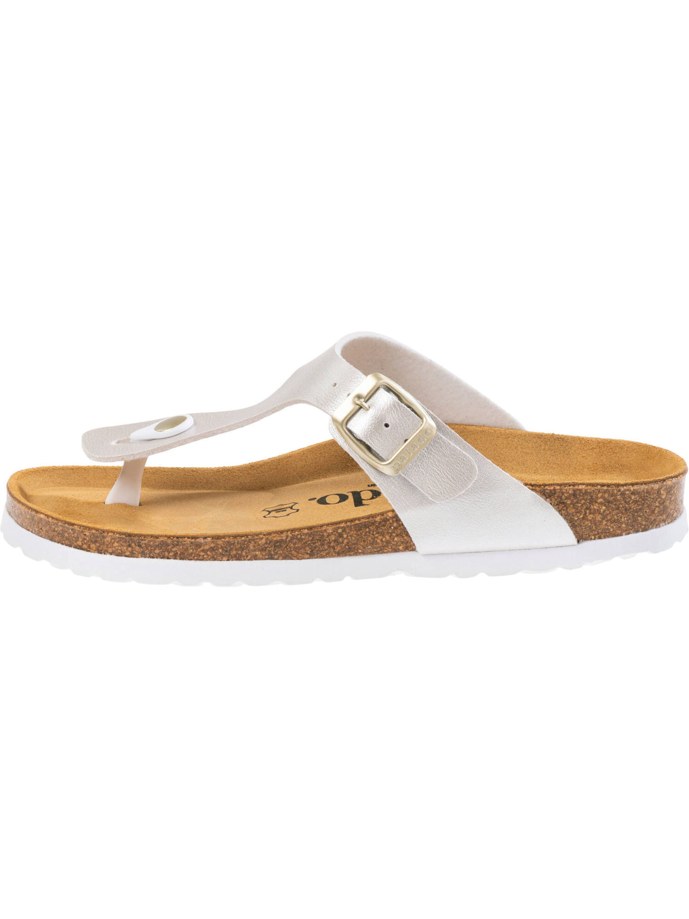 Palado T-bar sandals 'Kos' in Silver: front