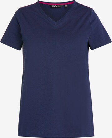 T-shirt Ulla Popken en bleu : devant