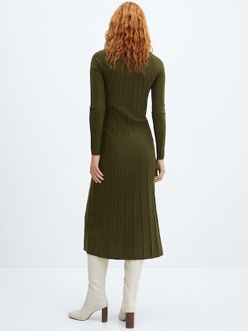 MANGO Úpletové šaty 'FLURRY' – zelená