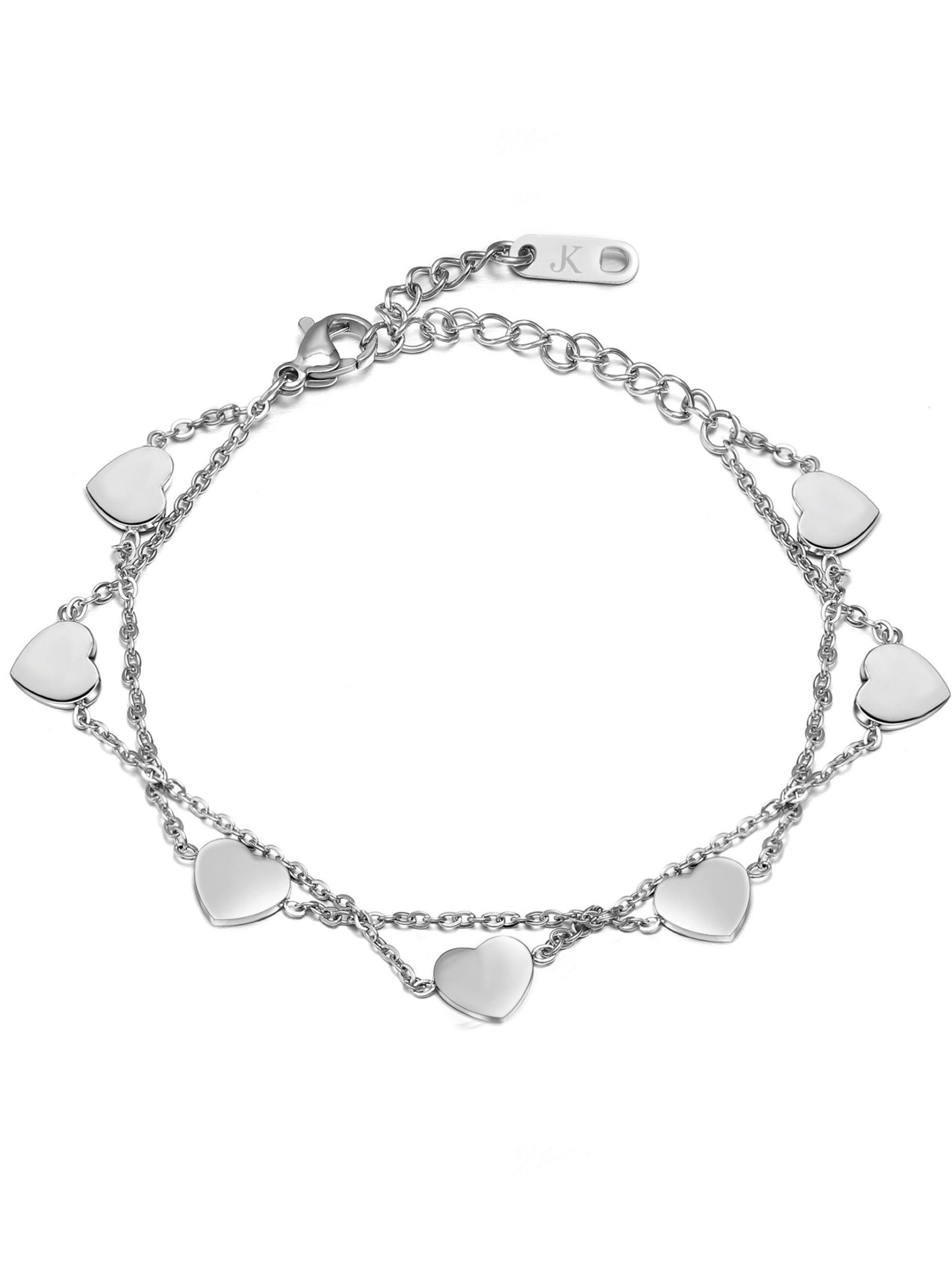 Kim Johanson Bracelet '7 Herzen' in Silver: front