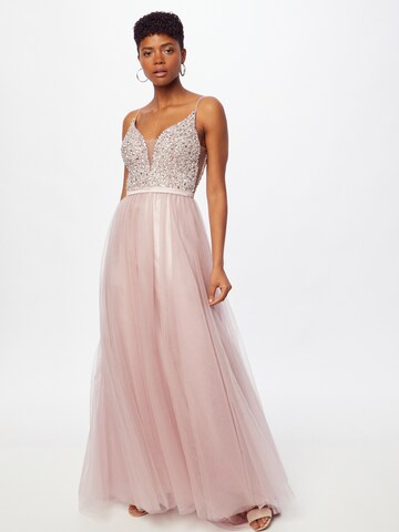 Robe de soirée LUXUAR en rose : devant