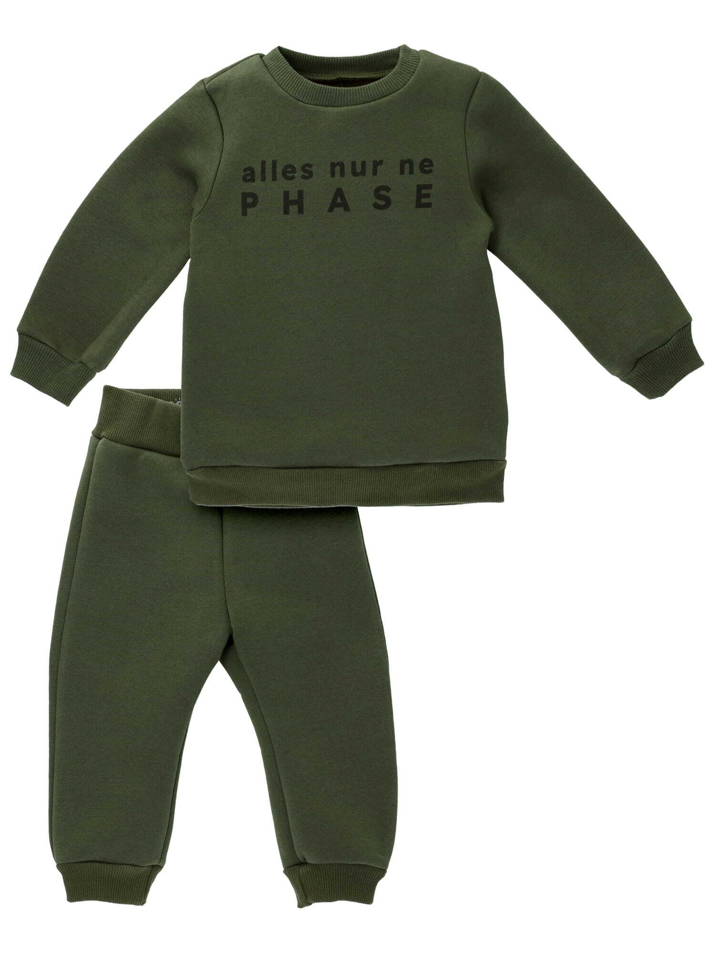 Survêtement 'Alles nur ne Phase' Baby Sweets en vert : devant