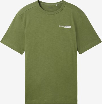 T-Shirt TOM TAILOR en vert : devant