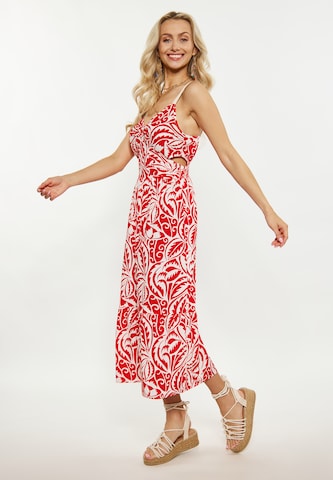 IZIA Summer Dress in Red: front