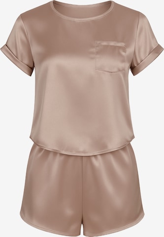 C&City Short Pajama Set in Beige: front