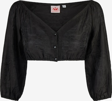Blouse folklorique 'Germ' SPIETH & WENSKY en noir : devant