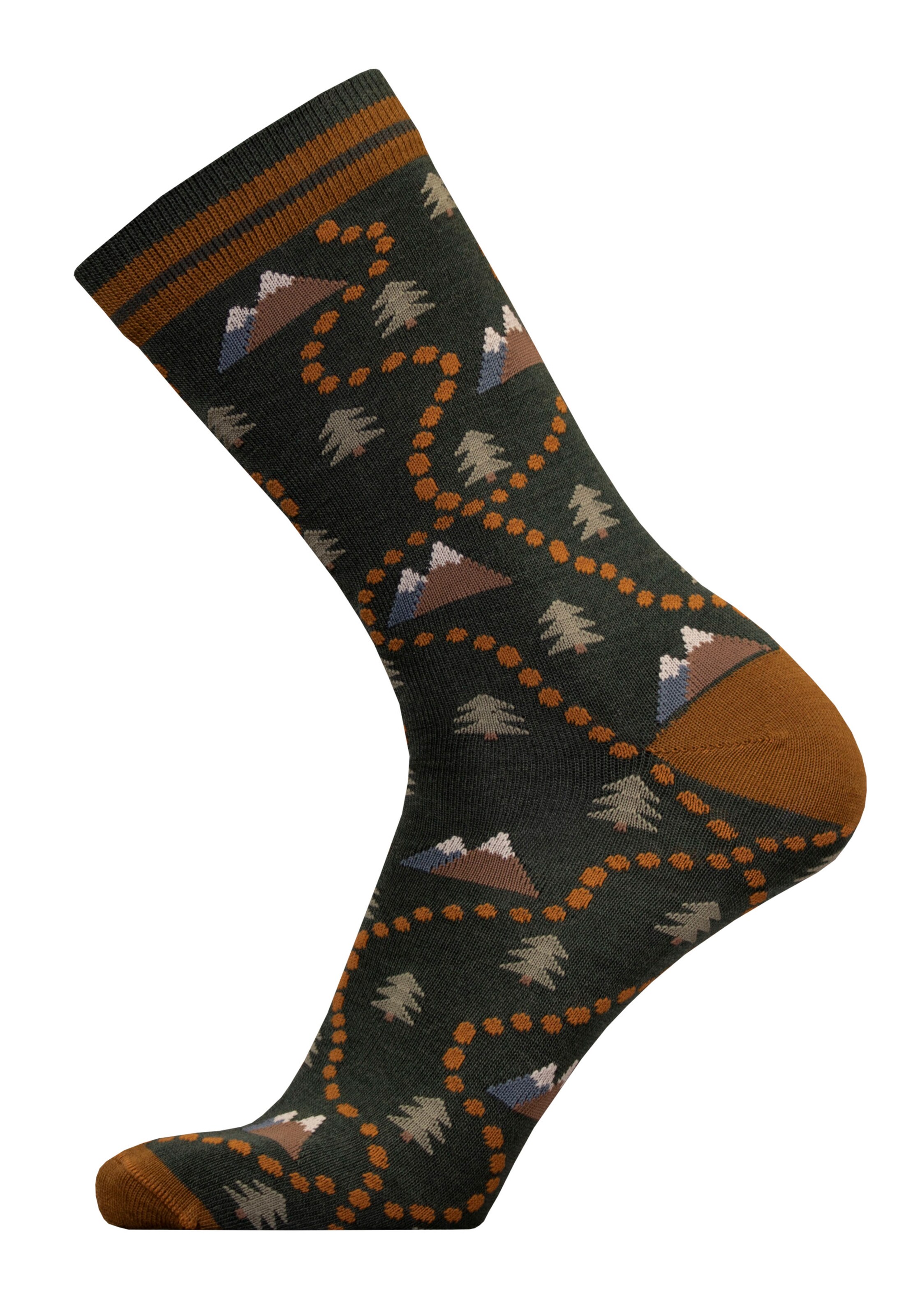 UphillSport Socks 'PATH' in Green: front