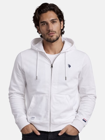 U.S. POLO ASSN. Sweatjacke in Weiß: Vorderseite