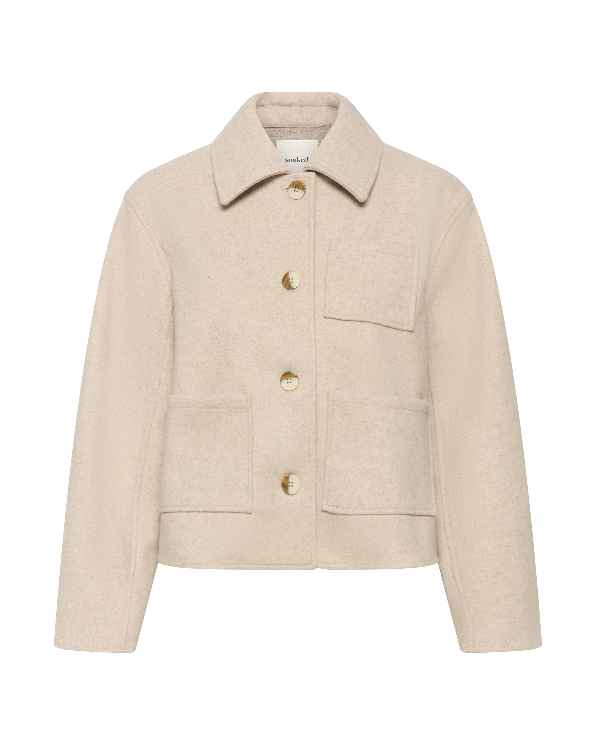 SOAKED IN LUXURY Tussenjas 'SLZephyr' in Beige: voorkant