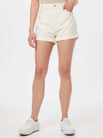 LEVI'S ® Loosefit Jeans 'Mom A Line Short' in Wit: voorkant