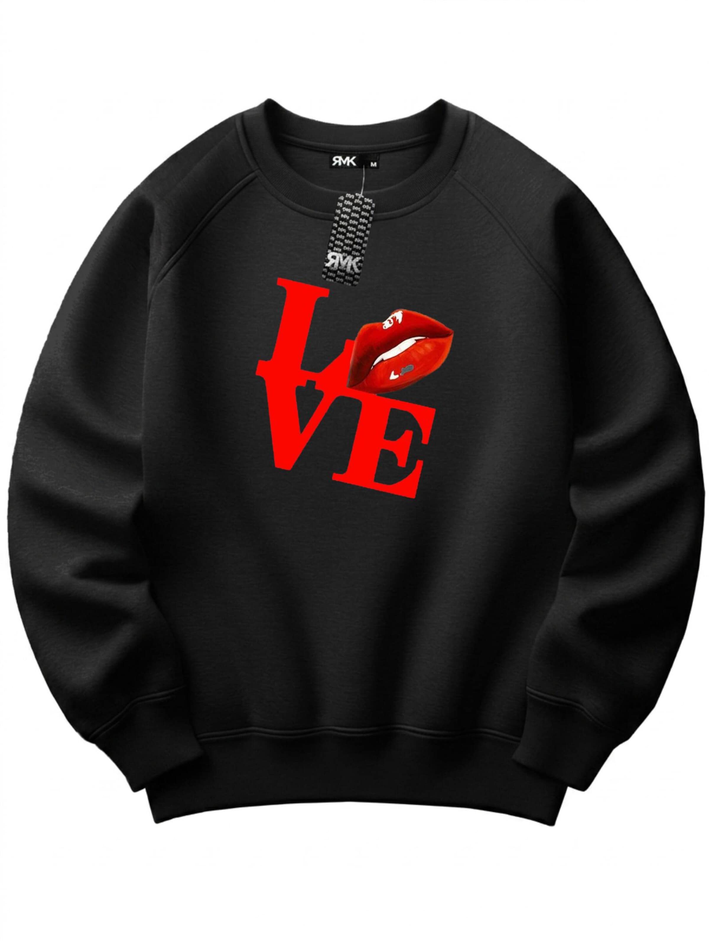 RMK Sweatshirt 'Love'‌‌‌‌‌‌‌‌‌‌ in Schwarz: Vorderseite