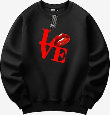 RMK Sweatshirt 'Love' in Schwarz: Vorderseite