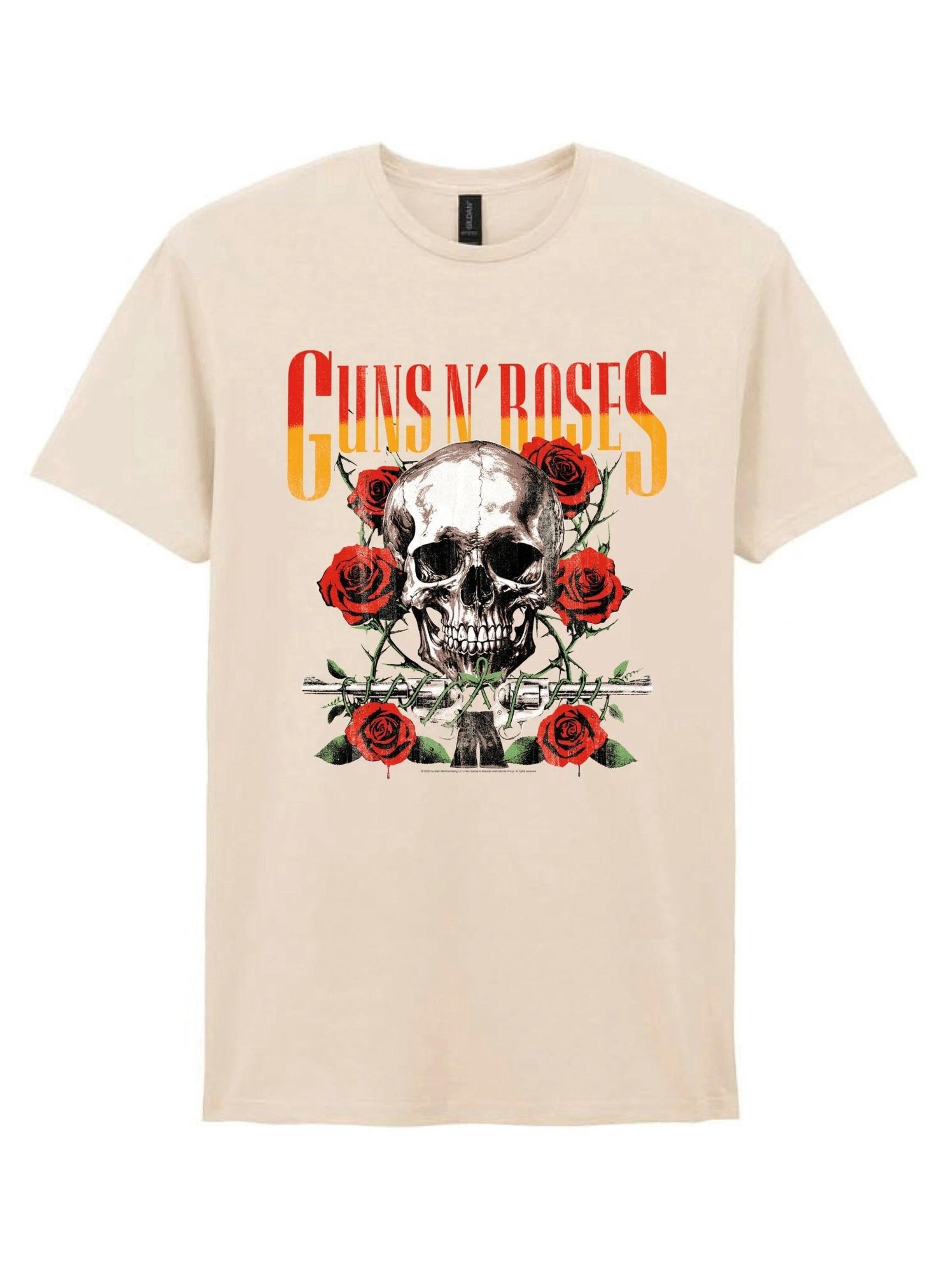 T-Shirt 'Guns N´Roses Rose Skull T-Shirt' GUNS N' ROSES en blanc : devant