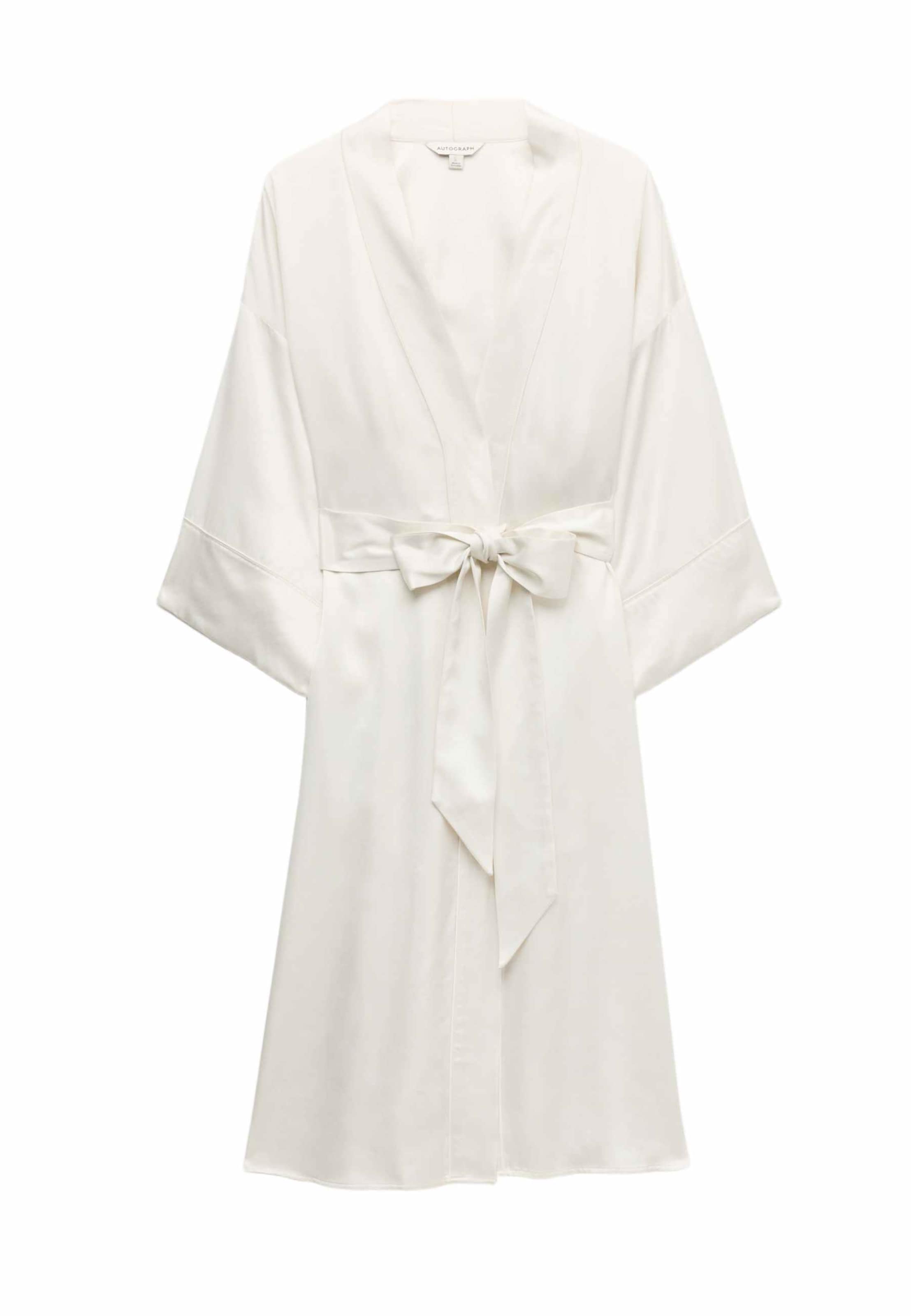 Marks & Spencer Ochtendjas in Wit: voorkant