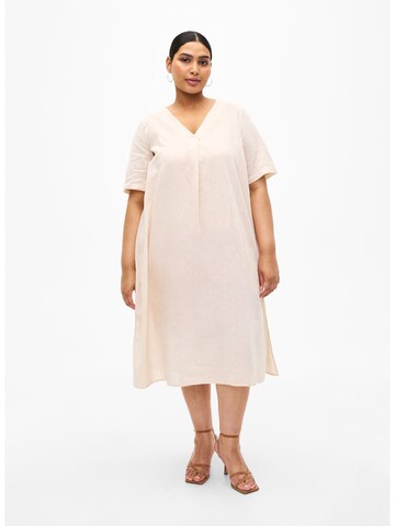 Zizzi Jurk 'FLEX' in Beige