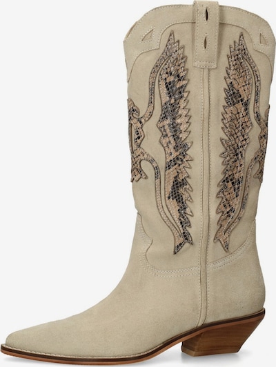 SACHA Cowboystiefel in beige / dunkelbeige / schwarz, Produktansicht