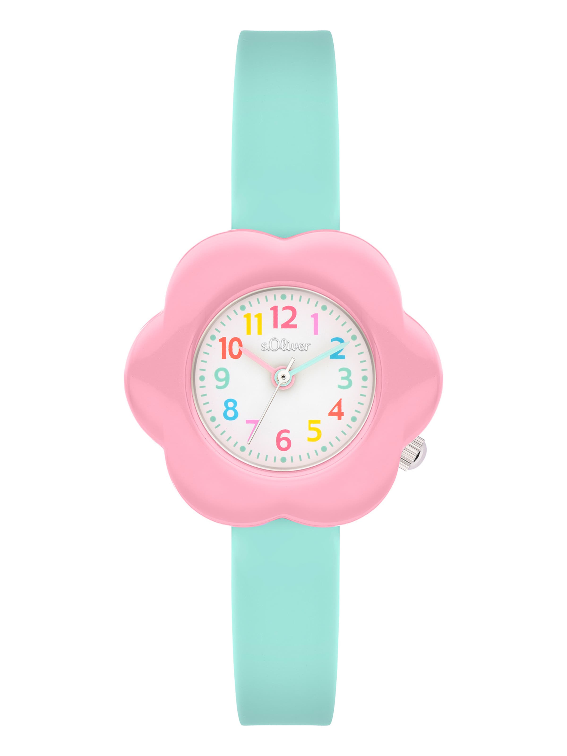s.Oliver Watch 'Flower Power' in Green: front