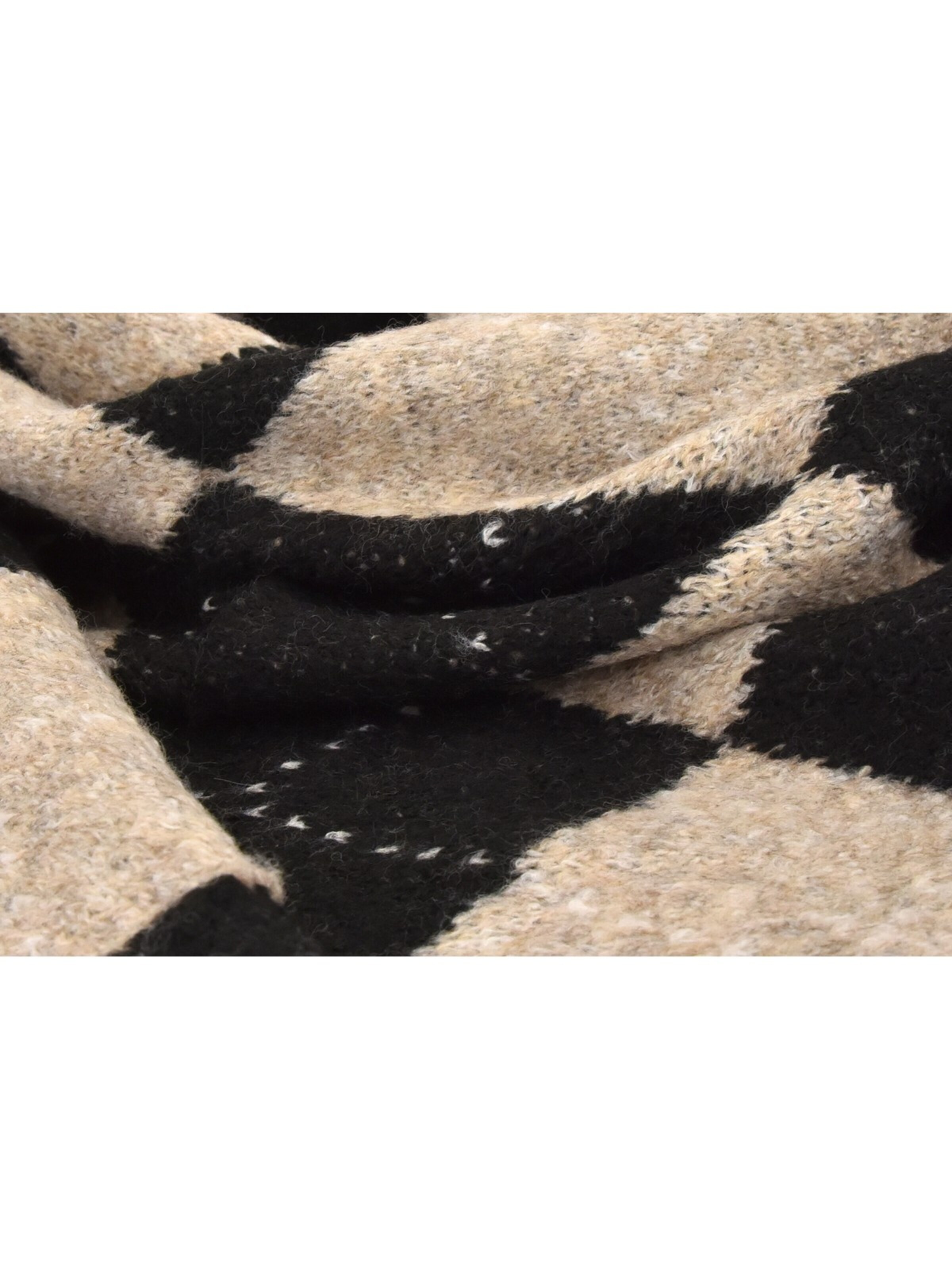 styleBREAKER Tuch 'Strick Dreieckstuch mit Argyle Muster & Wendeseite'‌‌‌‌‌‌ in Schwarz