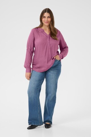 KAFFE CURVE Bluse 'KCSida' i pink