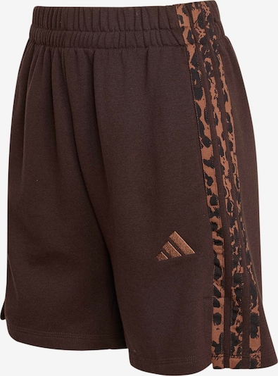 Pantaloni sport 'Seasonal Essentials 3-Stripes Animal Print' pe XS ADIDAS SPORTSWEAR pe maro / maro închis / negru, Vizualizare produs