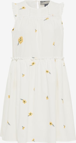 balts DreiMaster Vintage Vasaras kleita: no priekšpuses