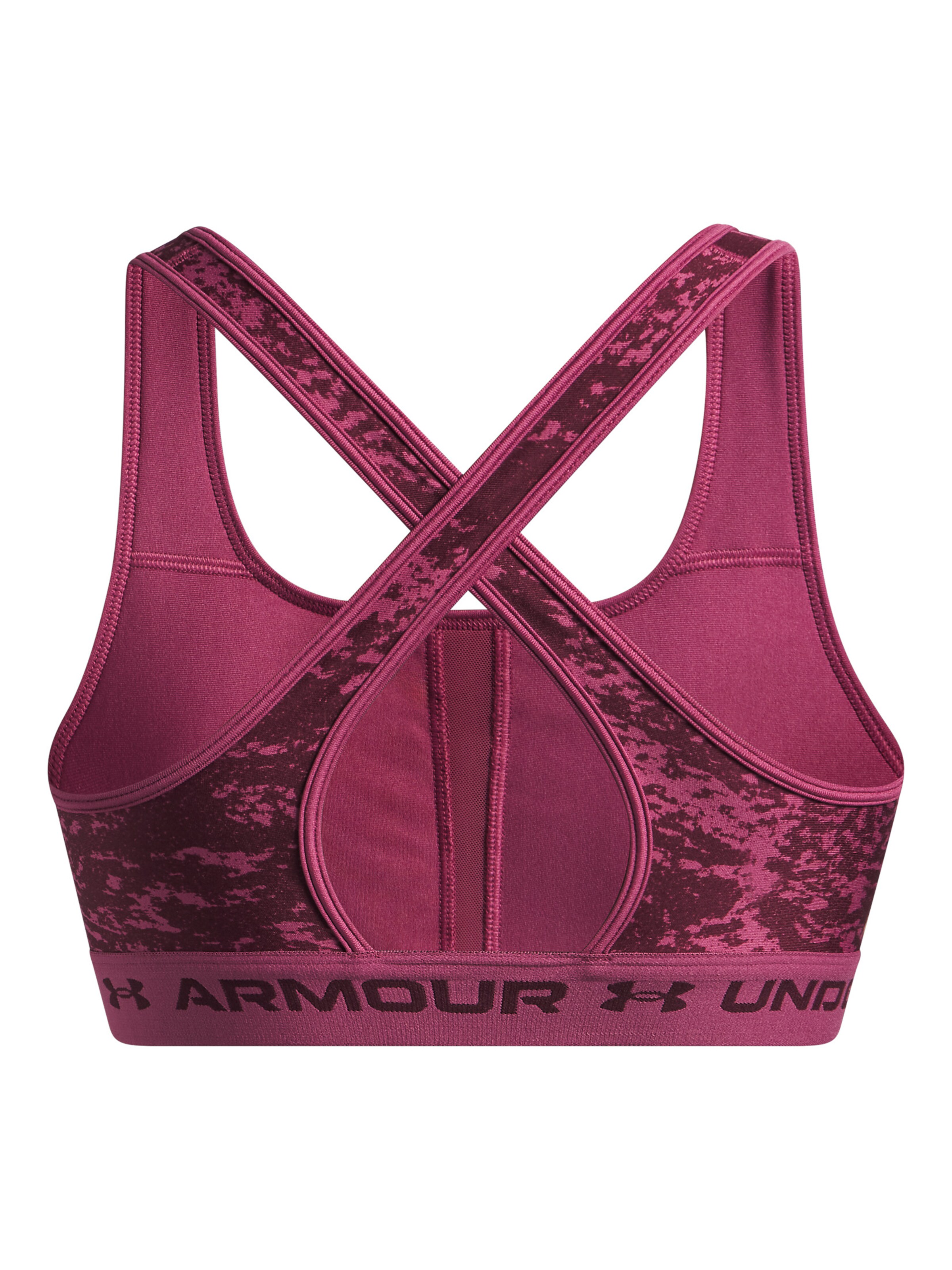 UNDER ARMOUR Bustier Sport bh ' Crossback Mid Print ' in Rood