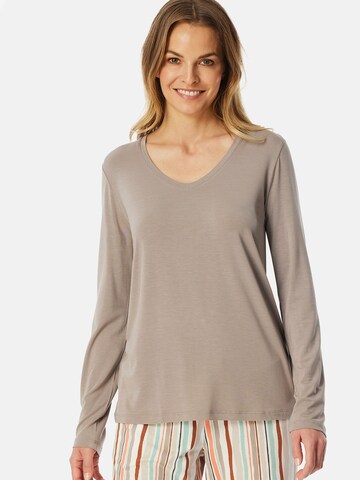 Chemise de nuit ' Mix & Relax ' SCHIESSER en beige : devant