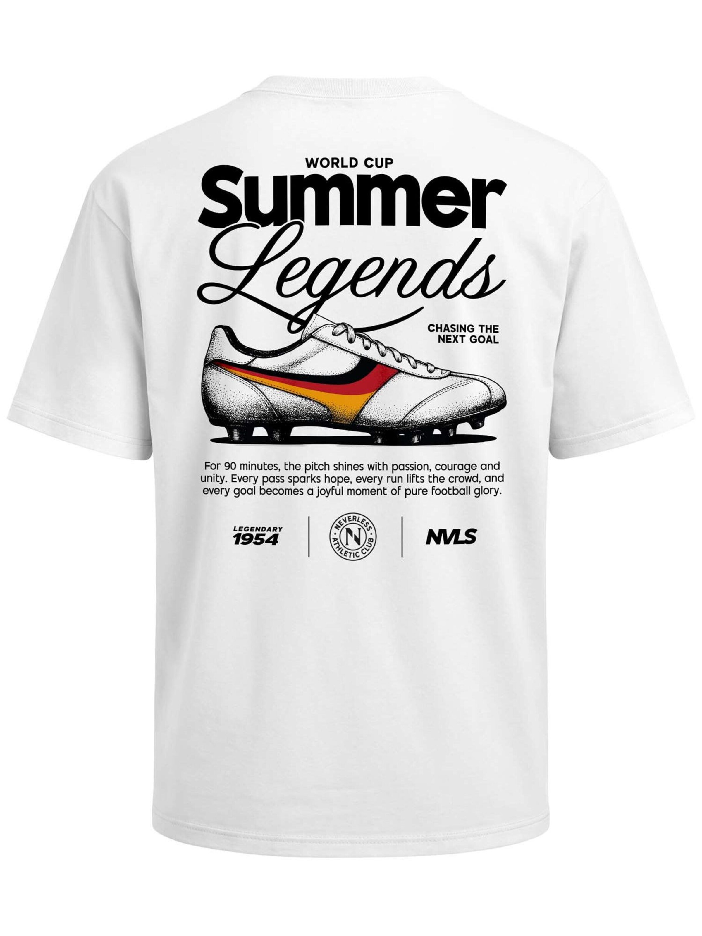 Neverless Shirt 'Soccer Summer Legends' in White
