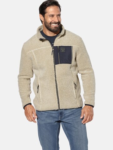 Jan Vanderstorm Fleece jas 'Helskog' in Beige: voorkant