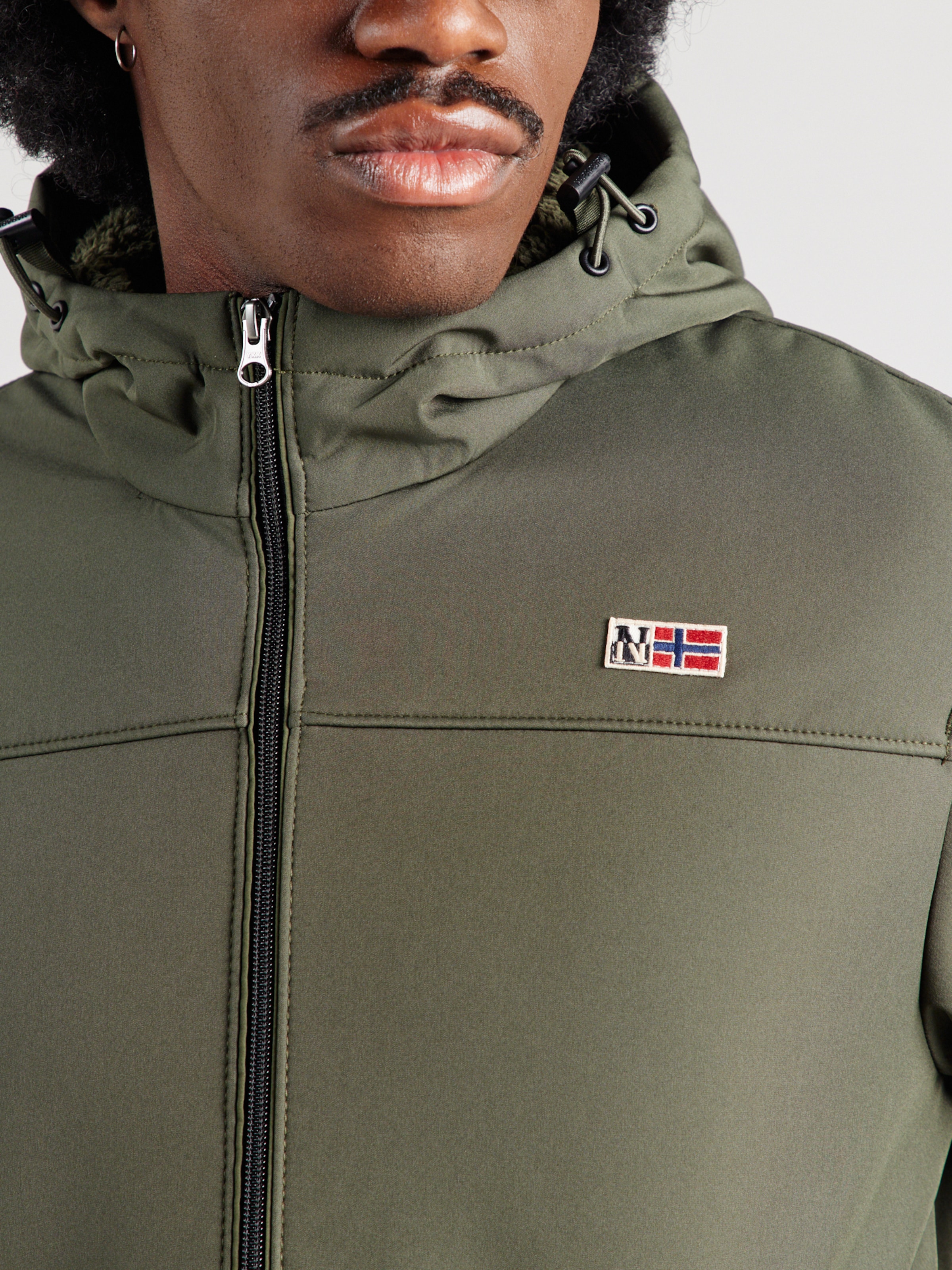 NAPAPIJRI Between-Season Jacket 'ASHERMAN' in Olive | ABOUT YOU