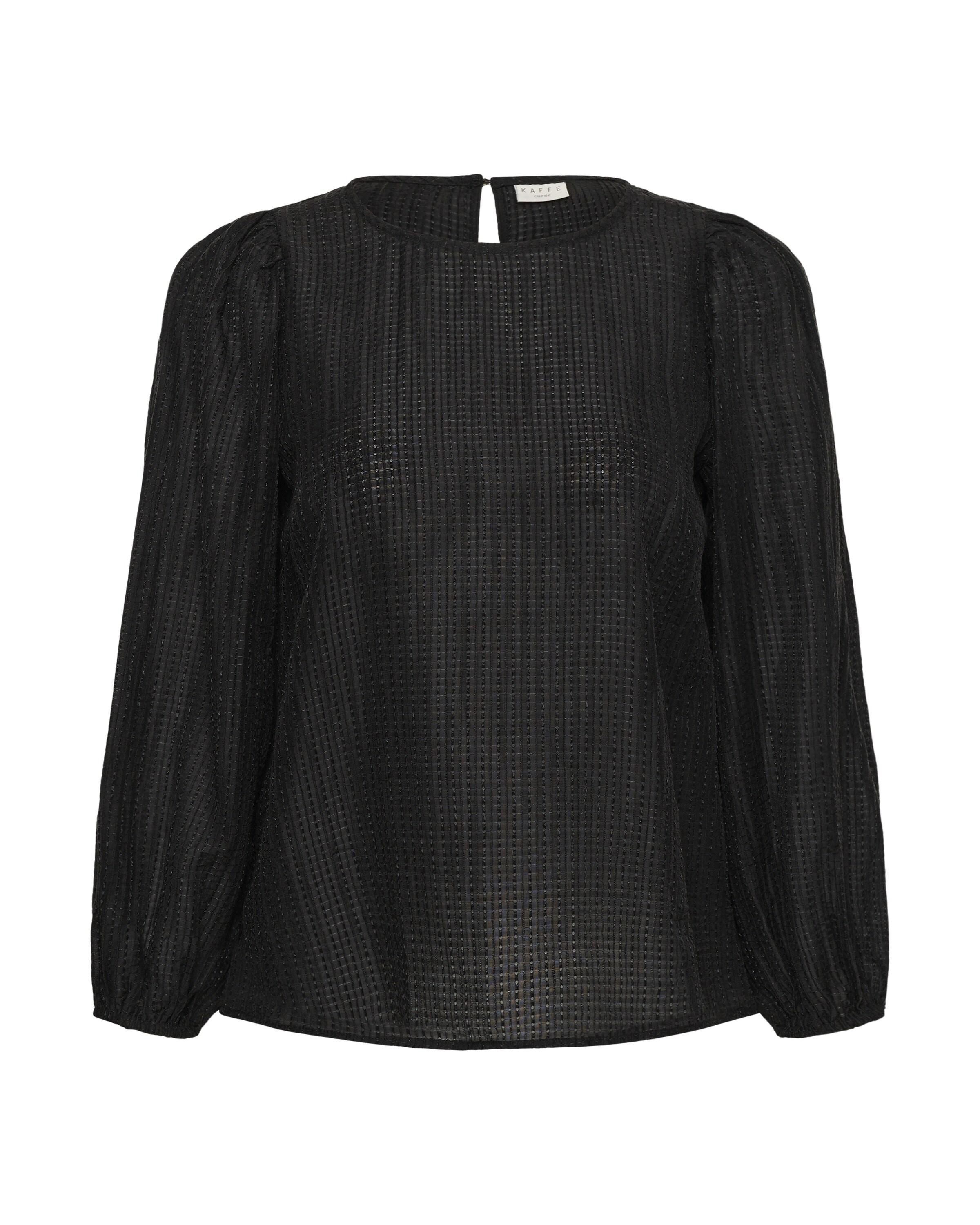 KAFFE CURVE Blouse in Zwart: voorkant