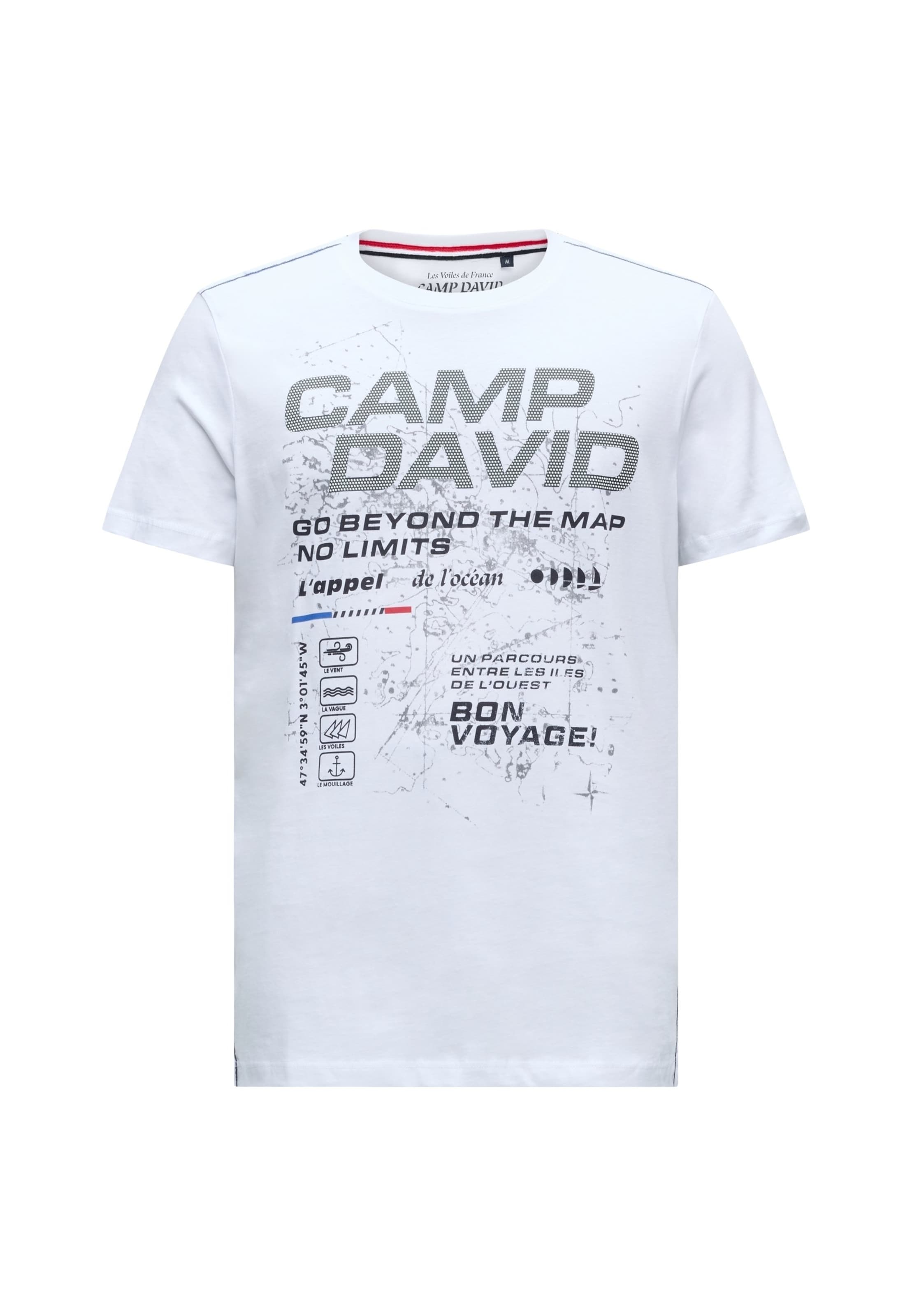 CAMP DAVID Shirt 'French Coast I' in White: front