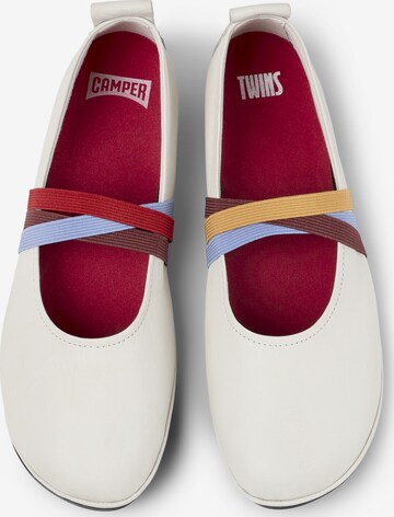 CAMPER Ballet Flats with Strap 'Right Nina' in White