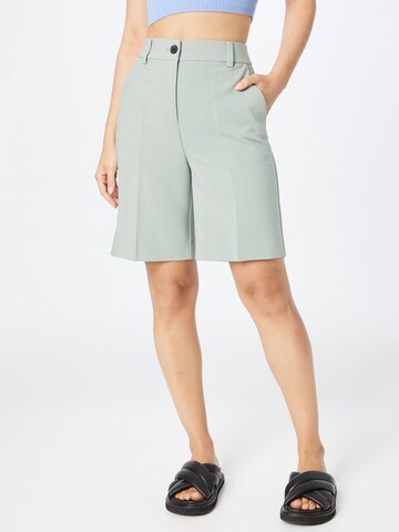 modström Regular Pleated Pants 'Gale' in Green: front