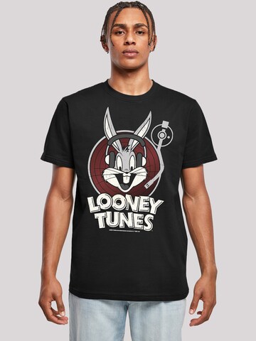 T-Shirt 'Looney Tunes Bugs Bunny' F4NT4STIC en noir : devant