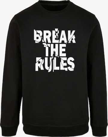 Merchcode Sweatshirt 'Break The Rules 2' in Zwart: voorkant