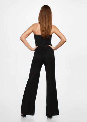 MANGO Wide leg Pantalon 'Planito' in Zwart