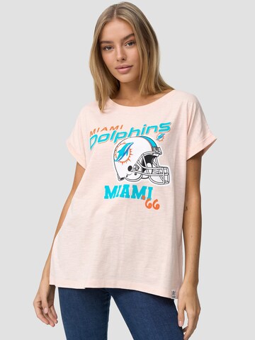 Recovered Shirt 'Miami Dolphins' in Pink: front