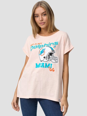 Recovered Shirt 'Miami Dolphins' in Pink: predná strana