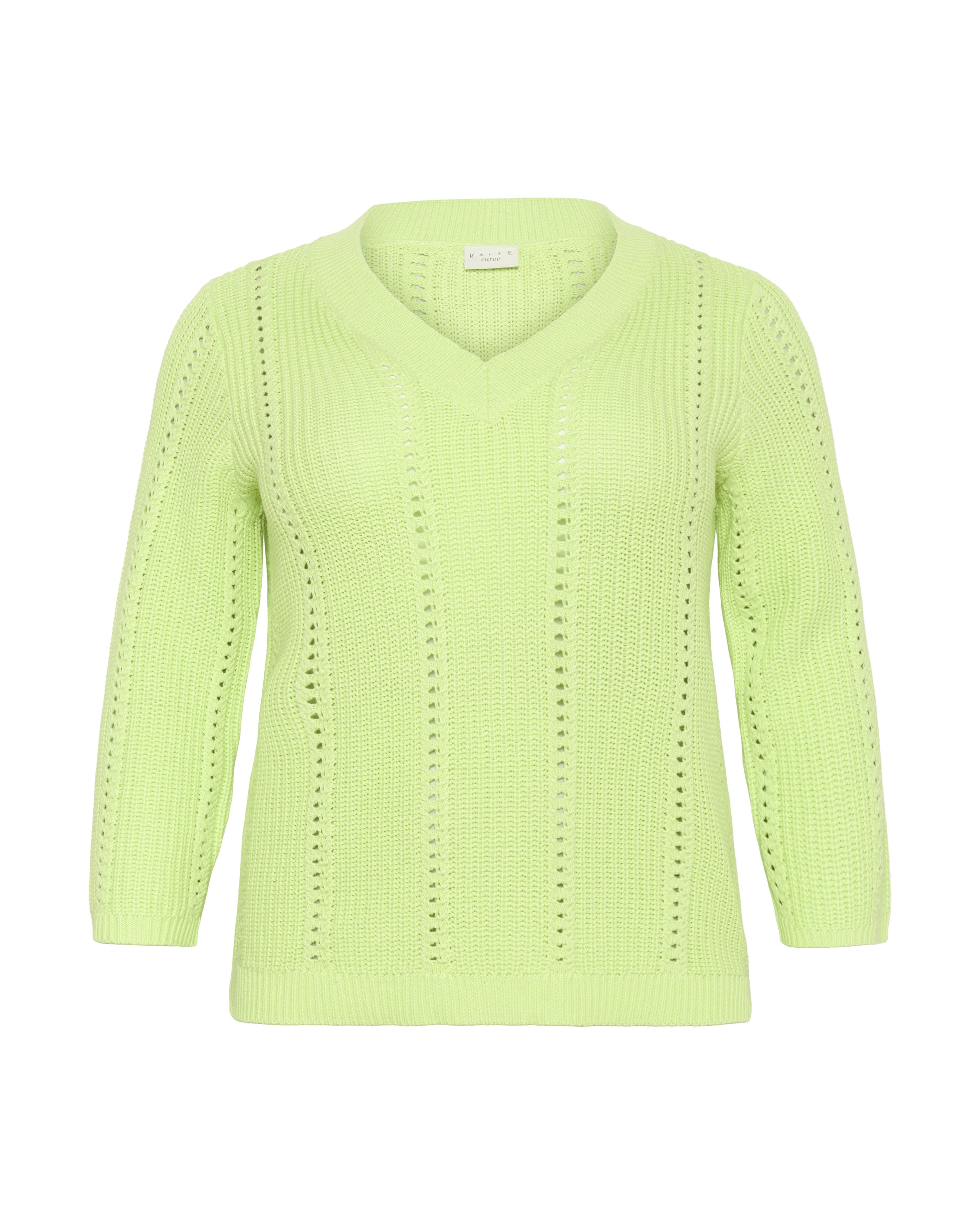 KAFFE CURVE Pullover 'Lorry' in Grün: Vorderseite