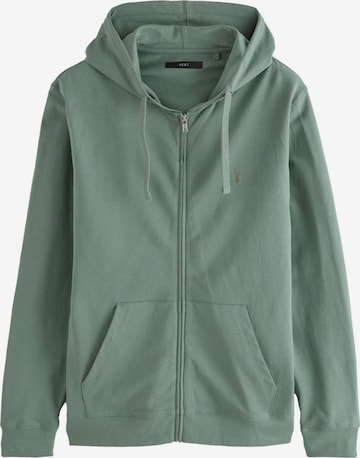 Next - Sudadera con cremallera en verde: frente