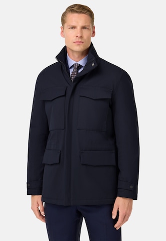 Veste mi-saison Boggi Milano en bleu : devant