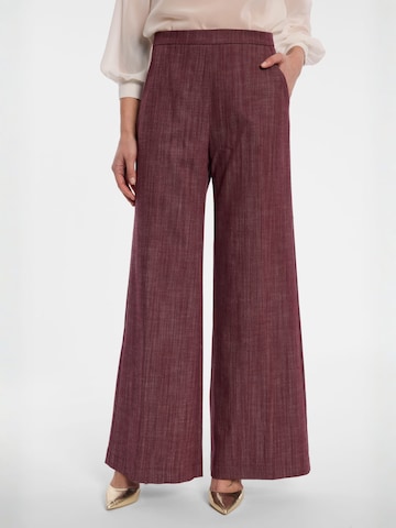 Ana Alcazar Wide leg Trousers in Purple: front