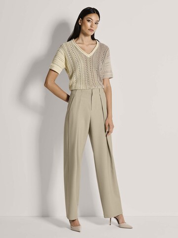 MADELEINE Wide leg Bandplooibroek in Bruin