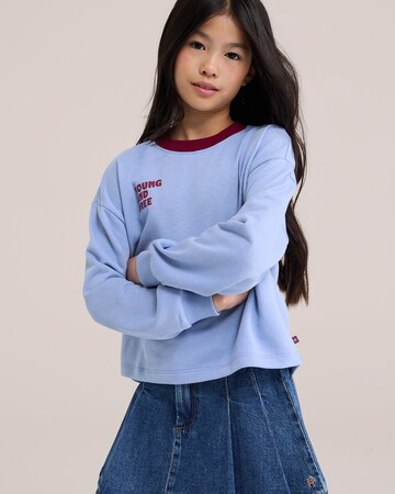 Sweat-shirt WE Fashion en bleu : devant